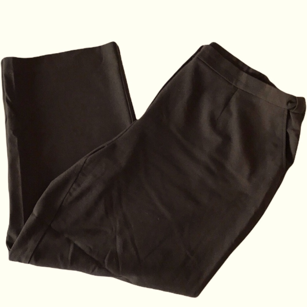 BRIGGS NEW YORK - brown straight leg zipper front pants - size 20WS short/Petite